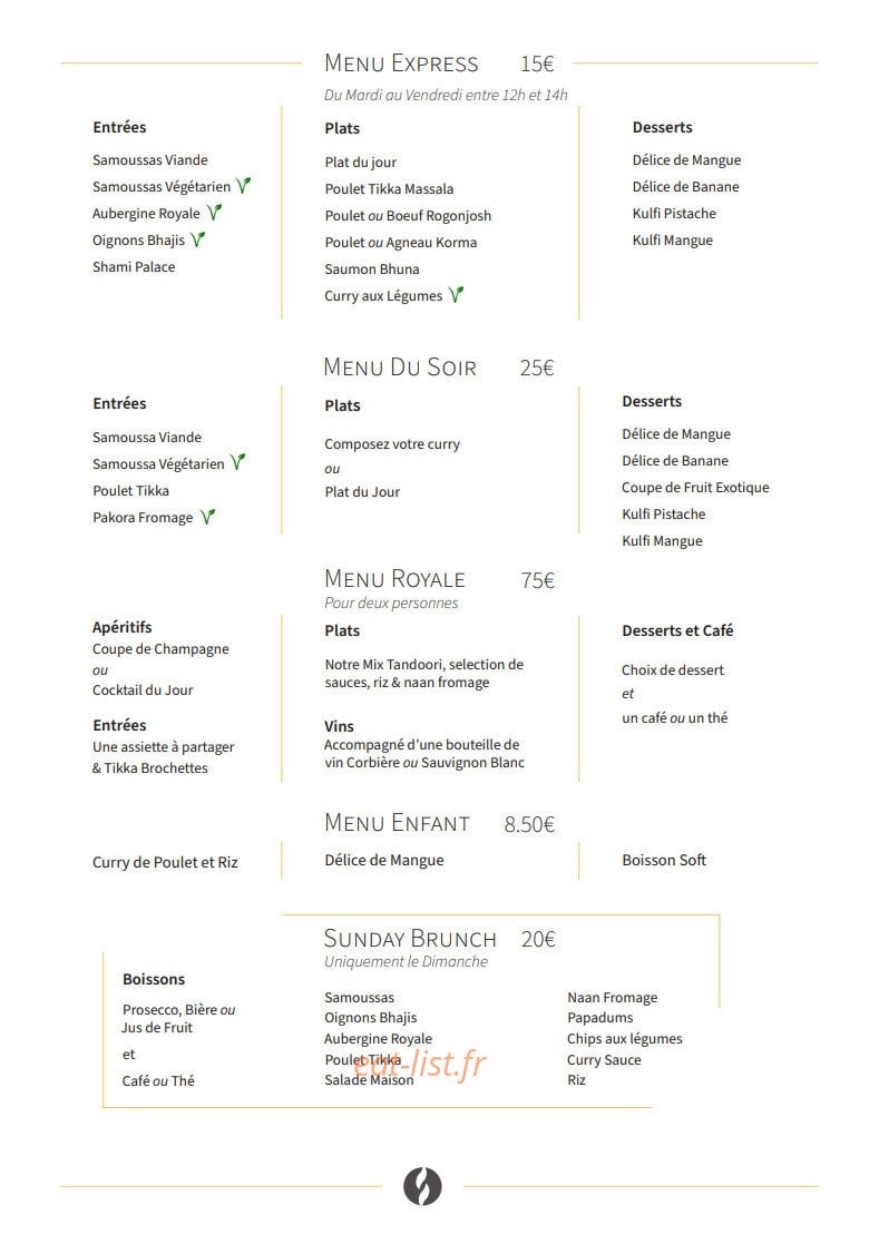 New Delhi Palace — carte page 4