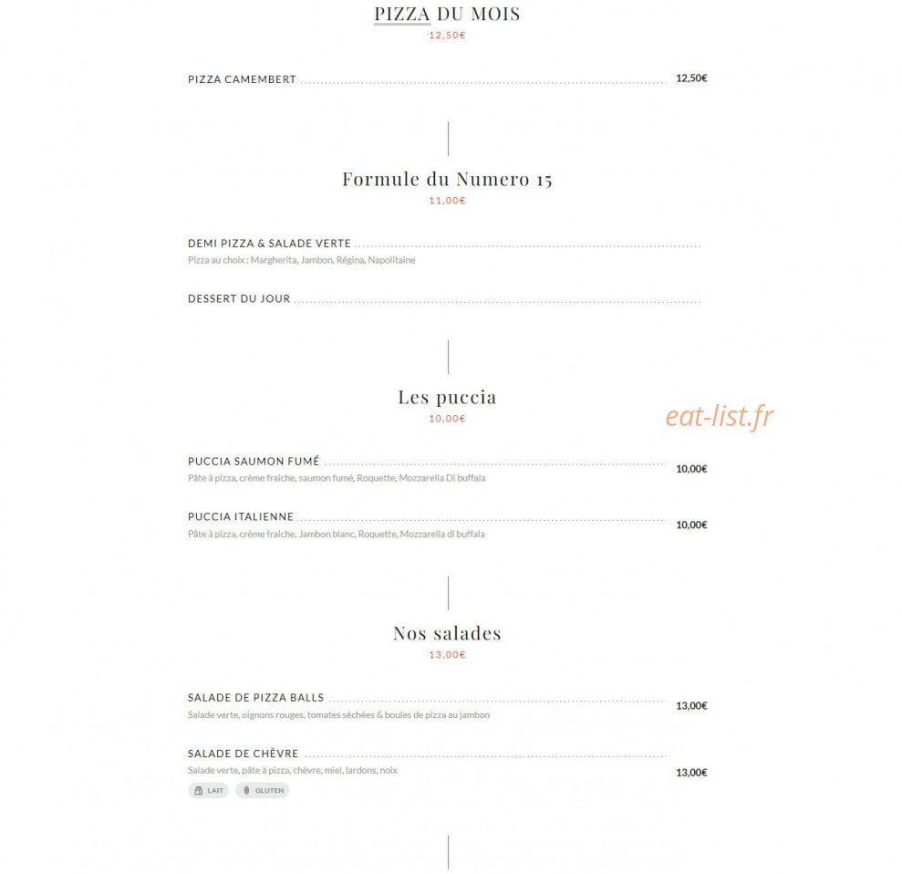 Numero 15 — carte page 1