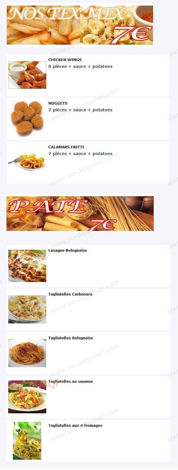 O'Délice — carte page 6