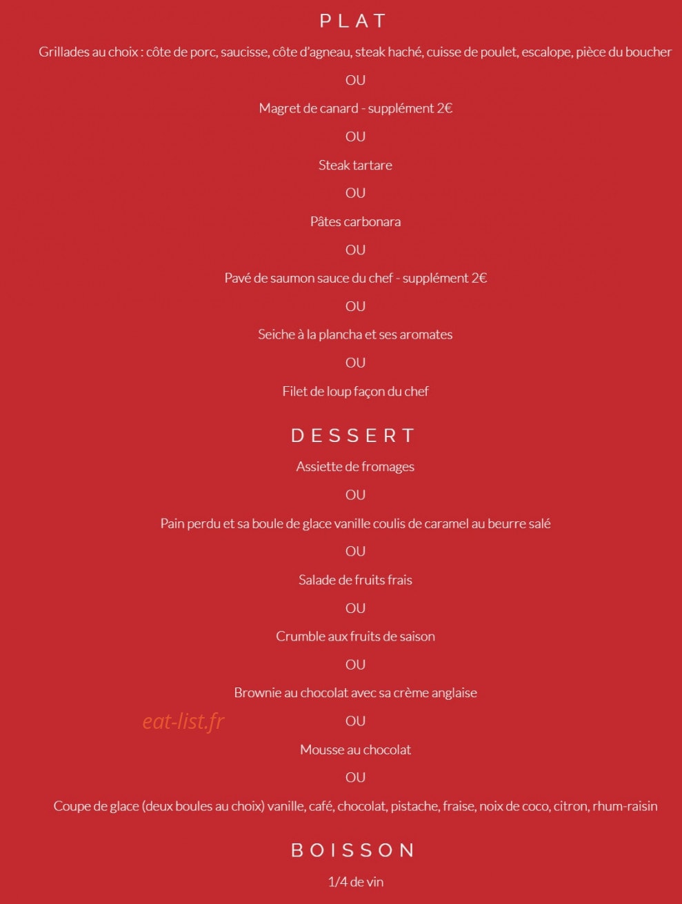 Ô Délices de Thibaud — carte page 5