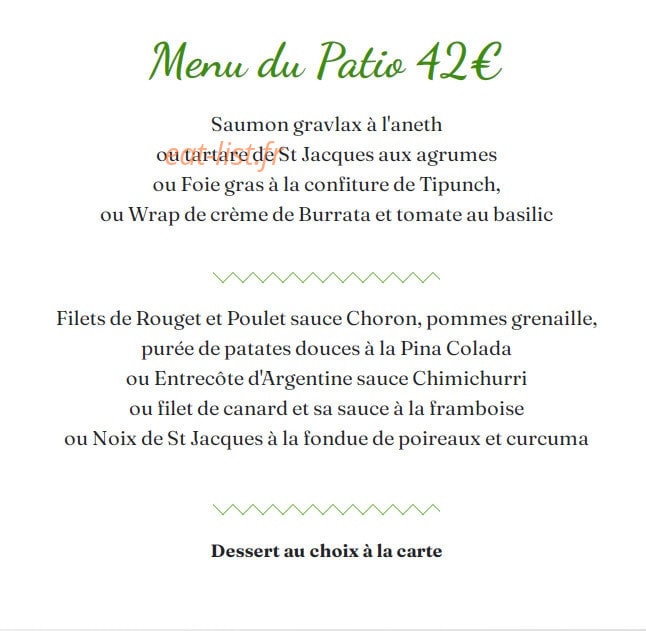 Ô Patio Mio — carte page 2