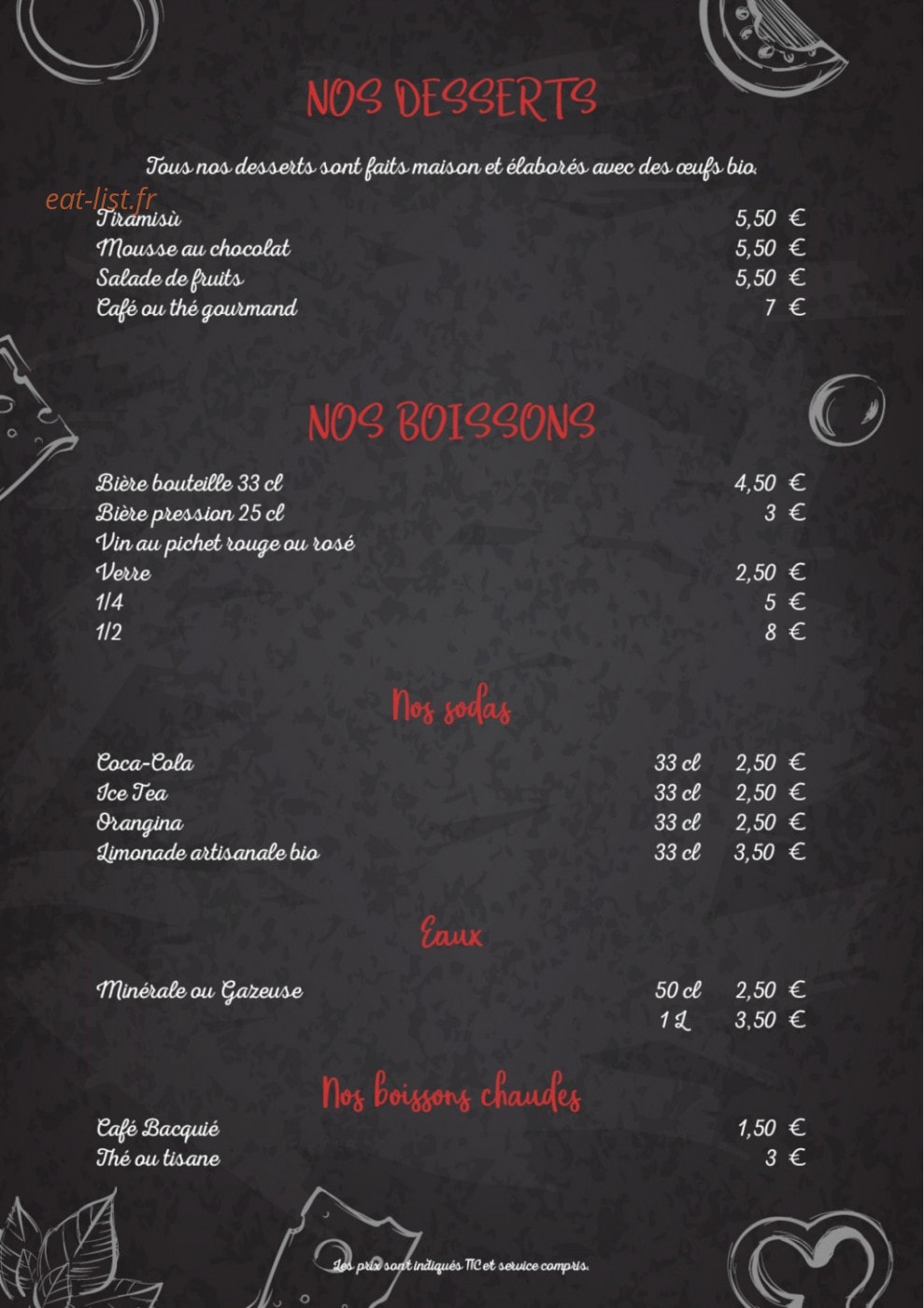 Ô Petits Pâtons — carte page 4