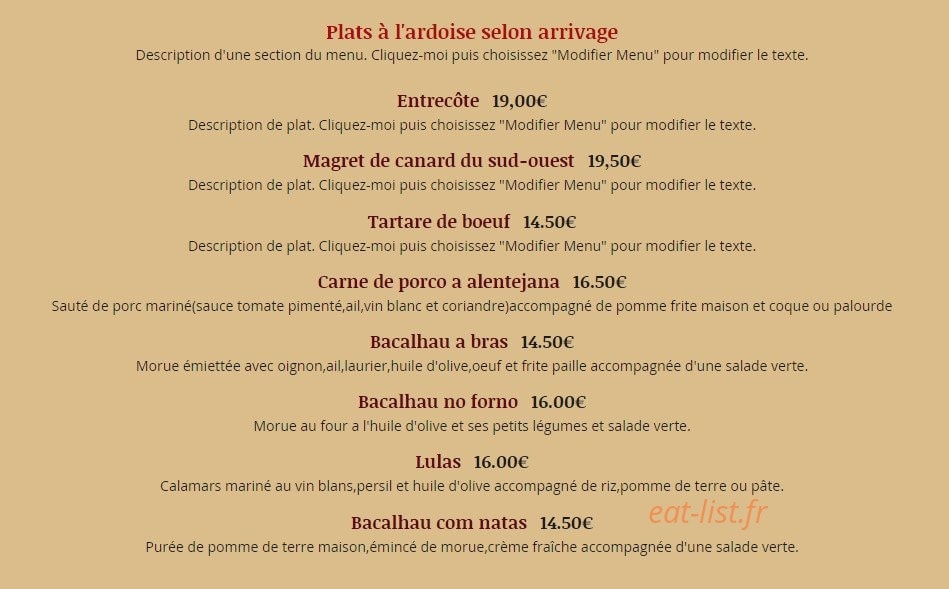ô Saveurs Dorées — carte page 3
