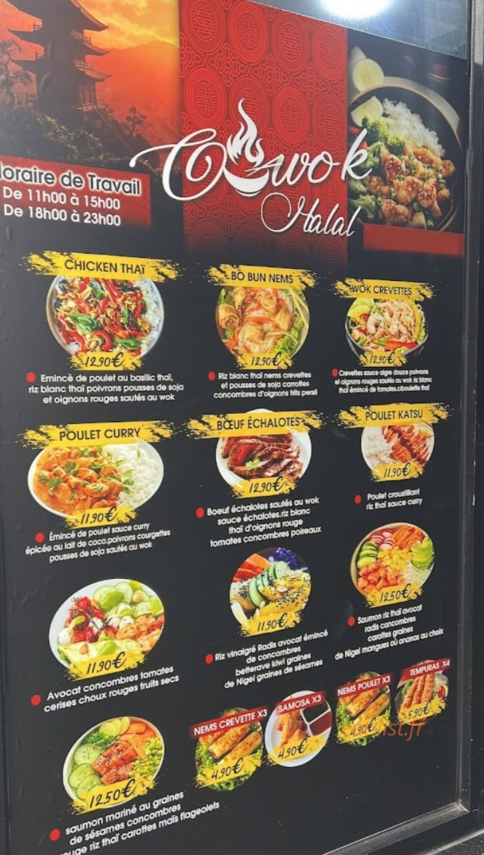 O'Wok — carte page 1