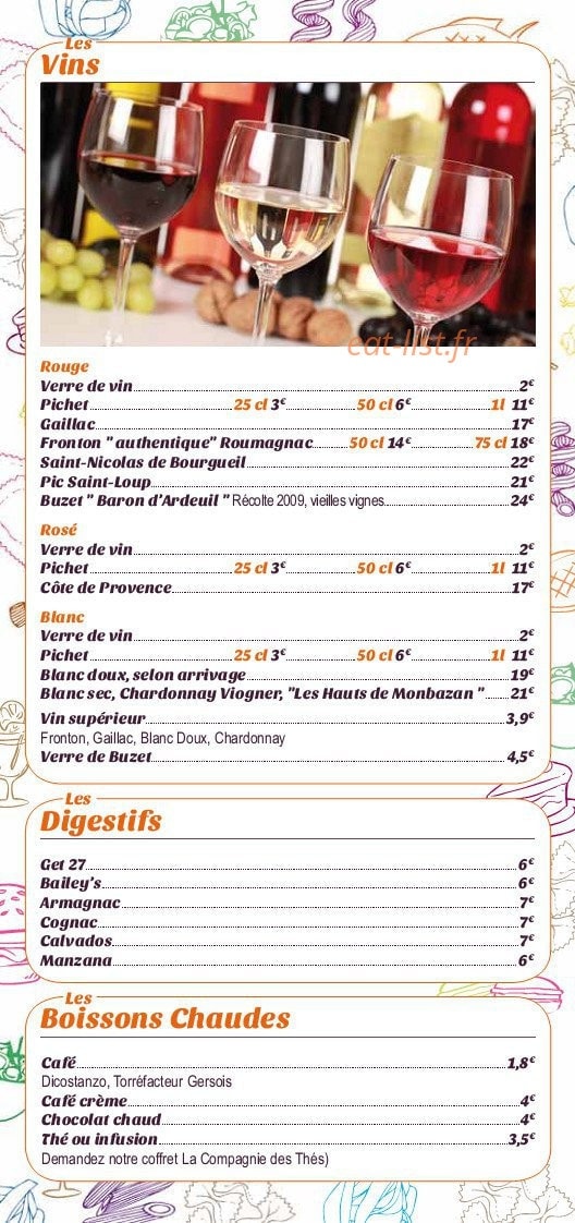 Pâte et Compagnie — carte page 5