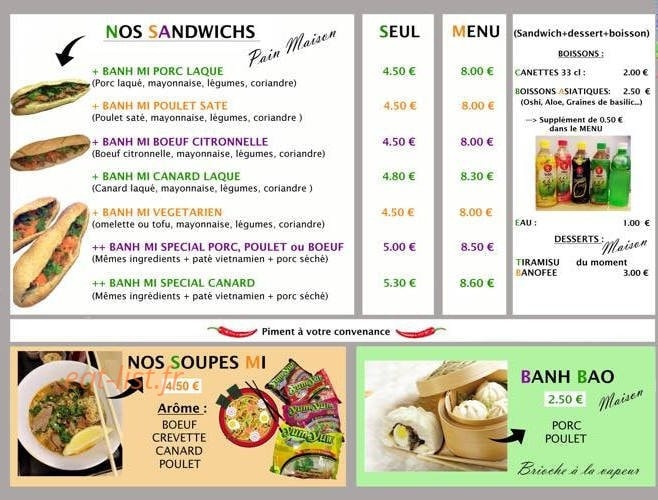 Pause banh mi à Toulouse - menu et photos
