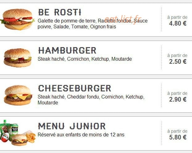 Pimp My Burger — carte page 2