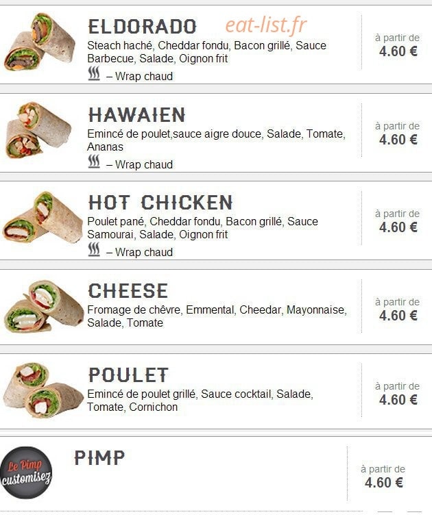 Pimp My Burger — carte page 4