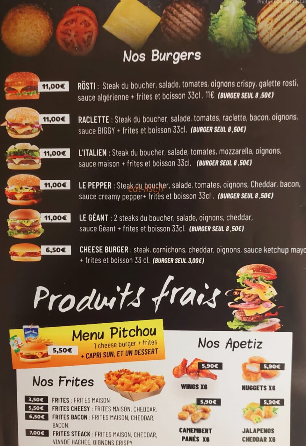 Pizz burger — carte page 3