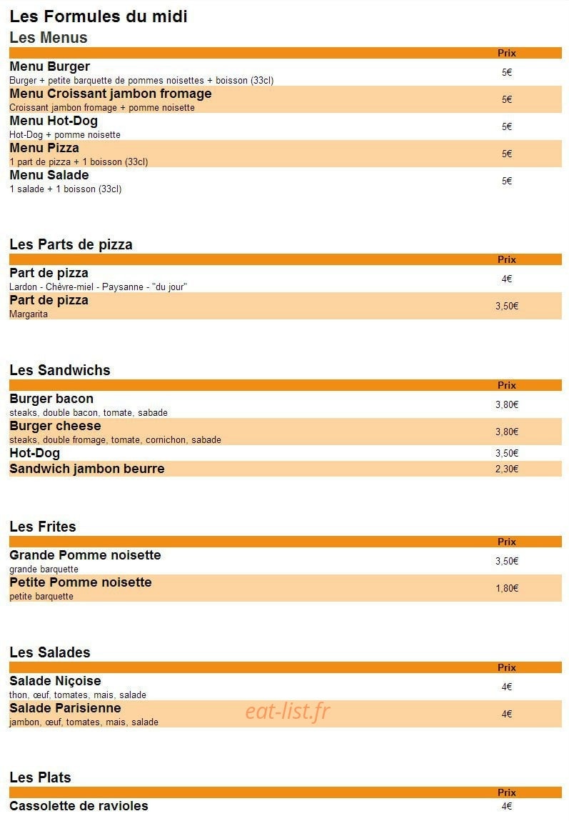 Pizz l'Extreme — carte page 2