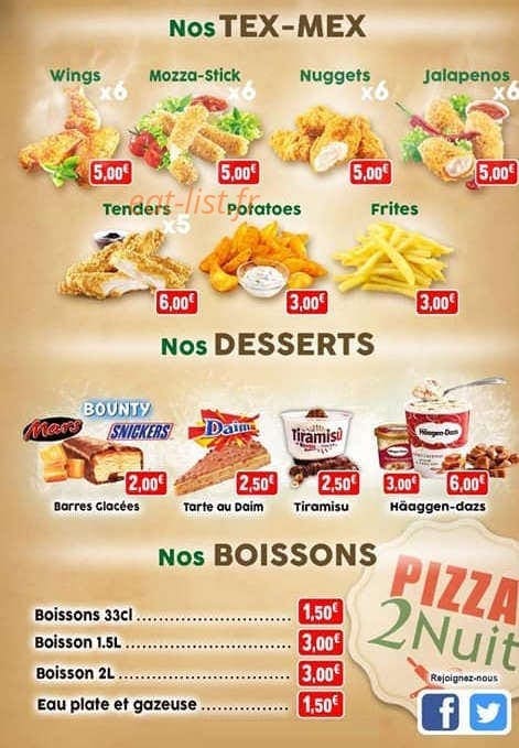 Pizza 2 Nuit — carte page 4