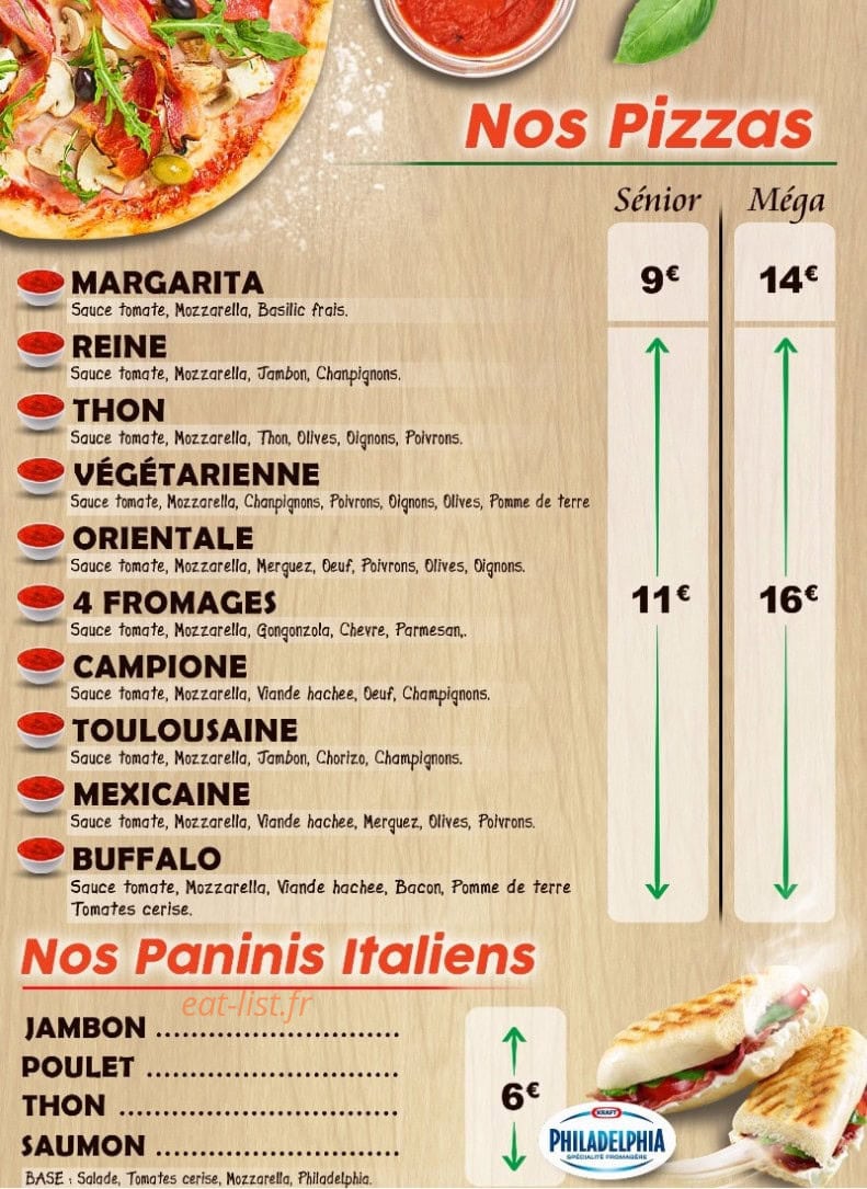 Pizza 2 nuit — carte page 2