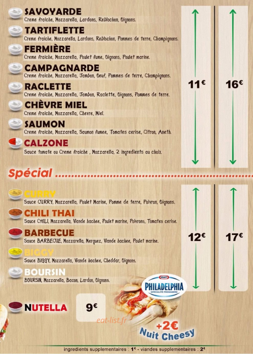 Pizza 2 nuit — carte page 3
