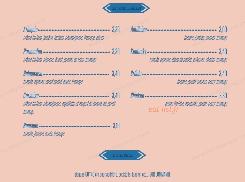 Pizza Arlequin — carte page 3