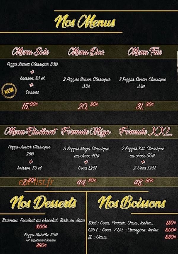 Pizza Avenue — carte page 3