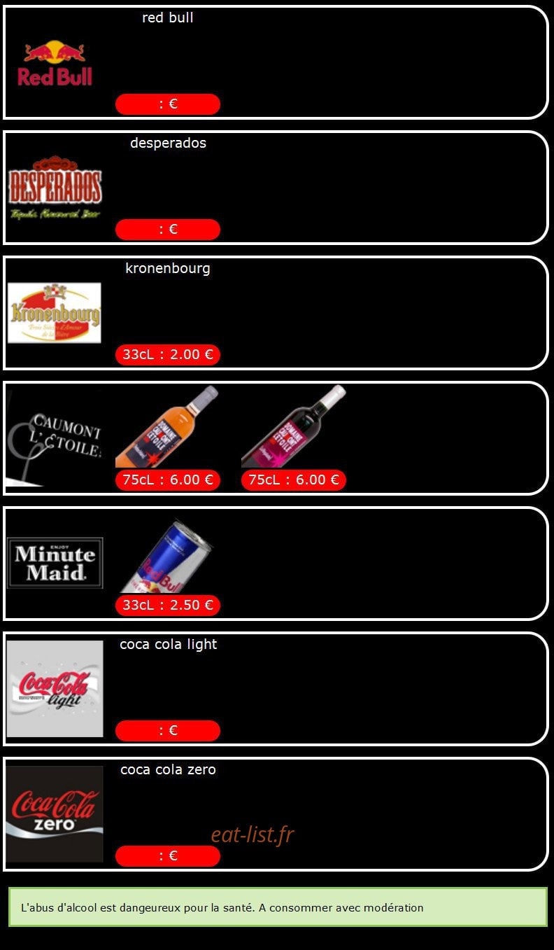 Pizza Cap — carte page 7