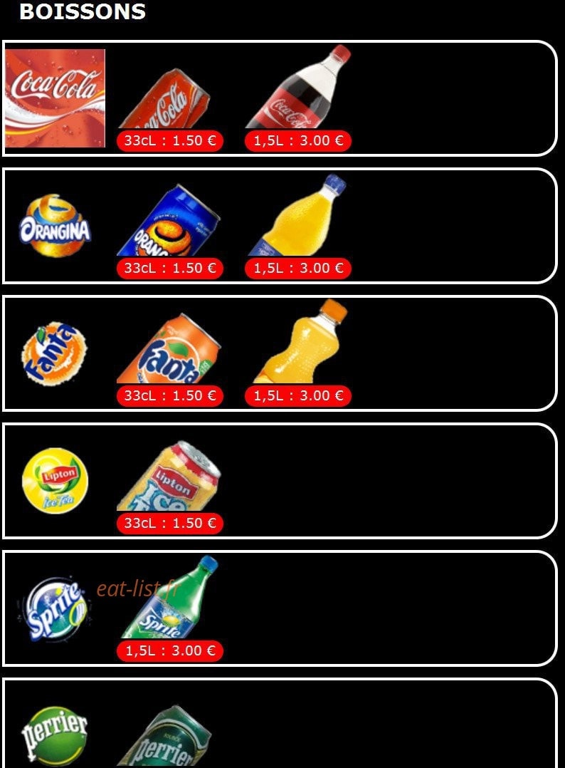 Pizza Cap — carte page 6