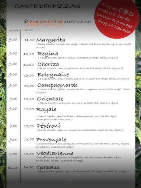 Pizza Cesar — carte page 1
