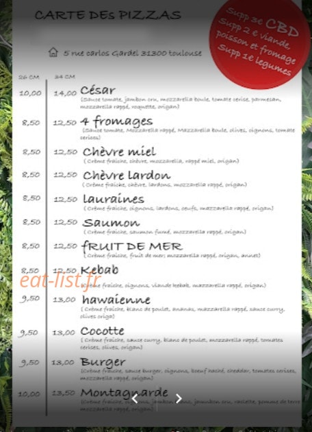Pizza Cesar — carte page 2