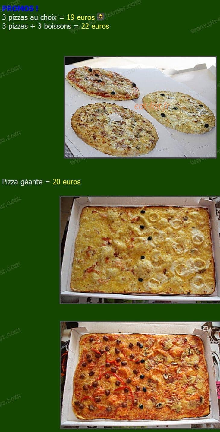 Pizza Francis — carte page 3
