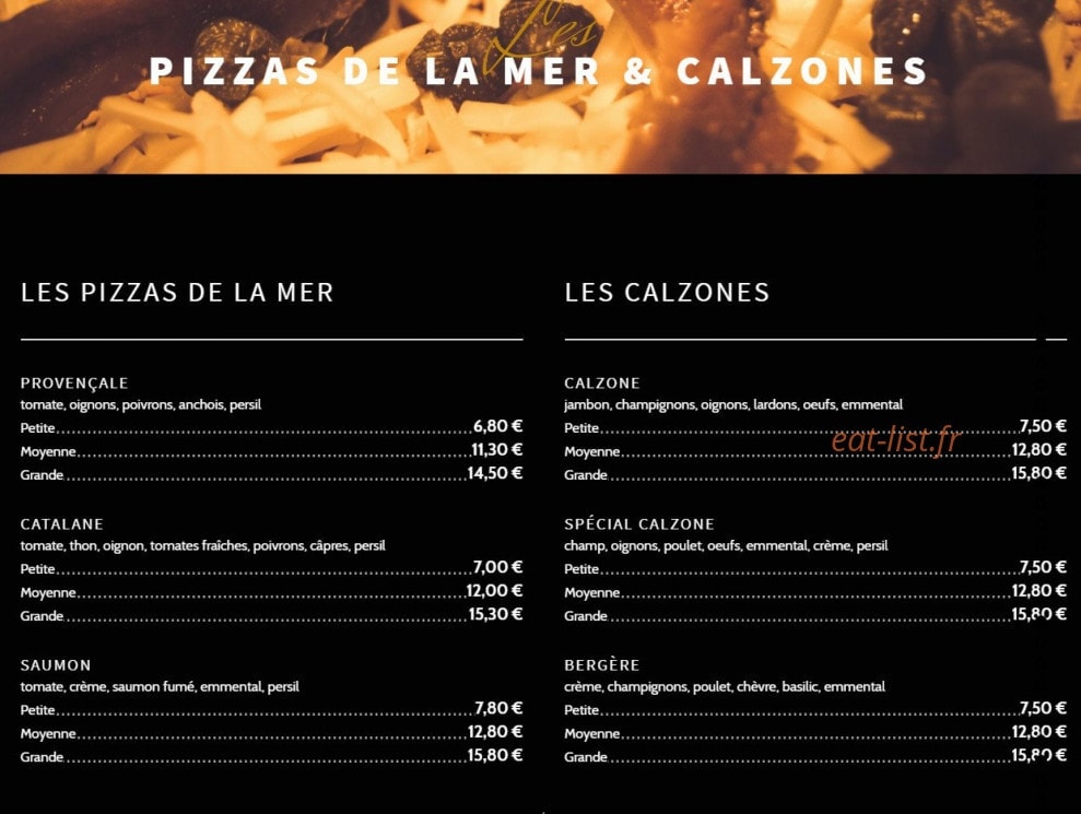 Pizza Lopez — carte page 4