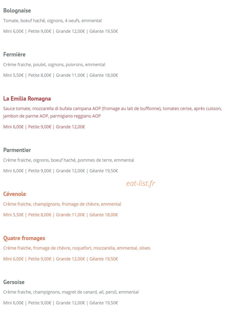 Pizza Maestro — carte page 3