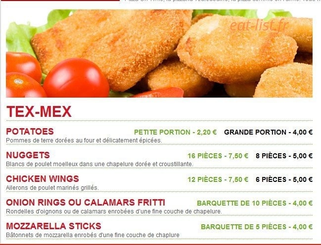Pizza On Time — carte page 3