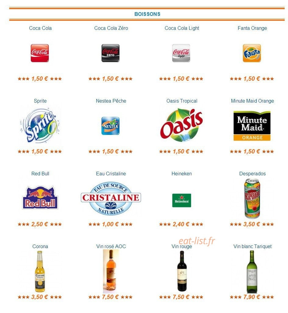 Pizza Pas Cher — carte page 5