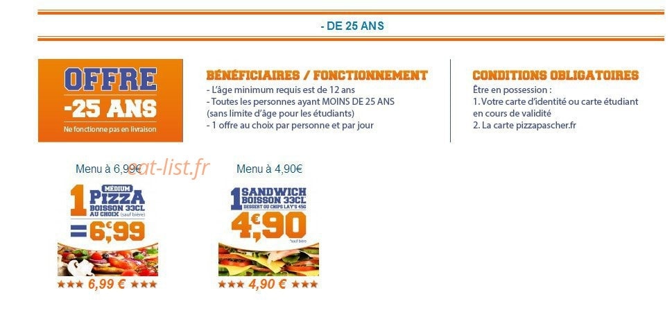 Pizza Pas Cher — carte page 6