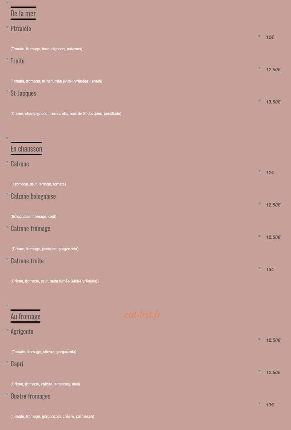Pizza Zio — carte page 6