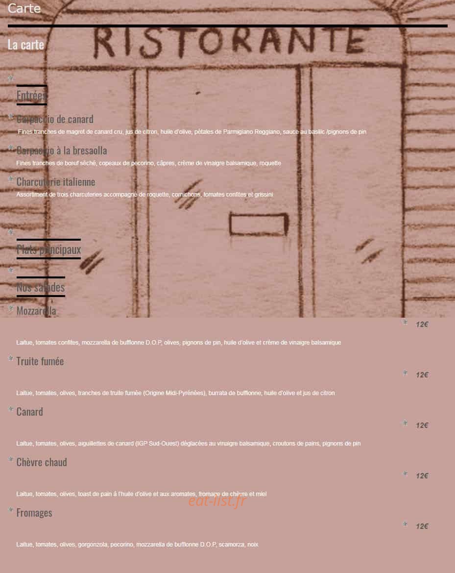 Pizza Zio — carte page 2
