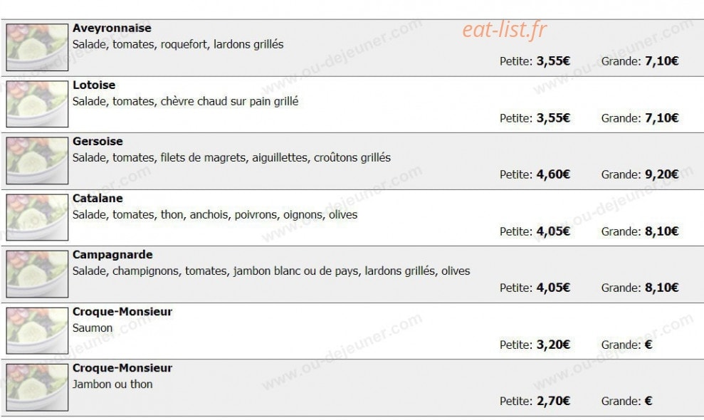 Pizzas du faubourg — carte page 3