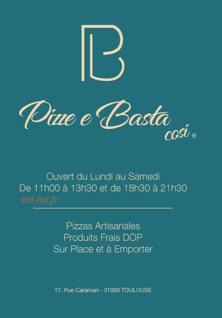 Pizze e Basta Cosi — carte page 1