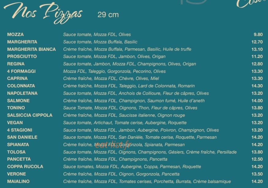 Pizze e Basta Cosi — carte page 2