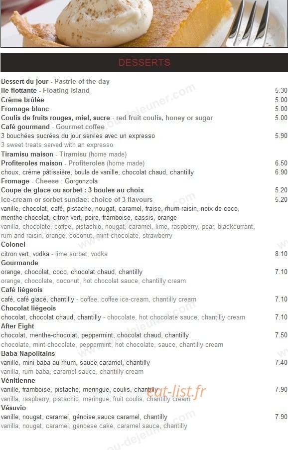 Pizzeria Bambino — carte page 6