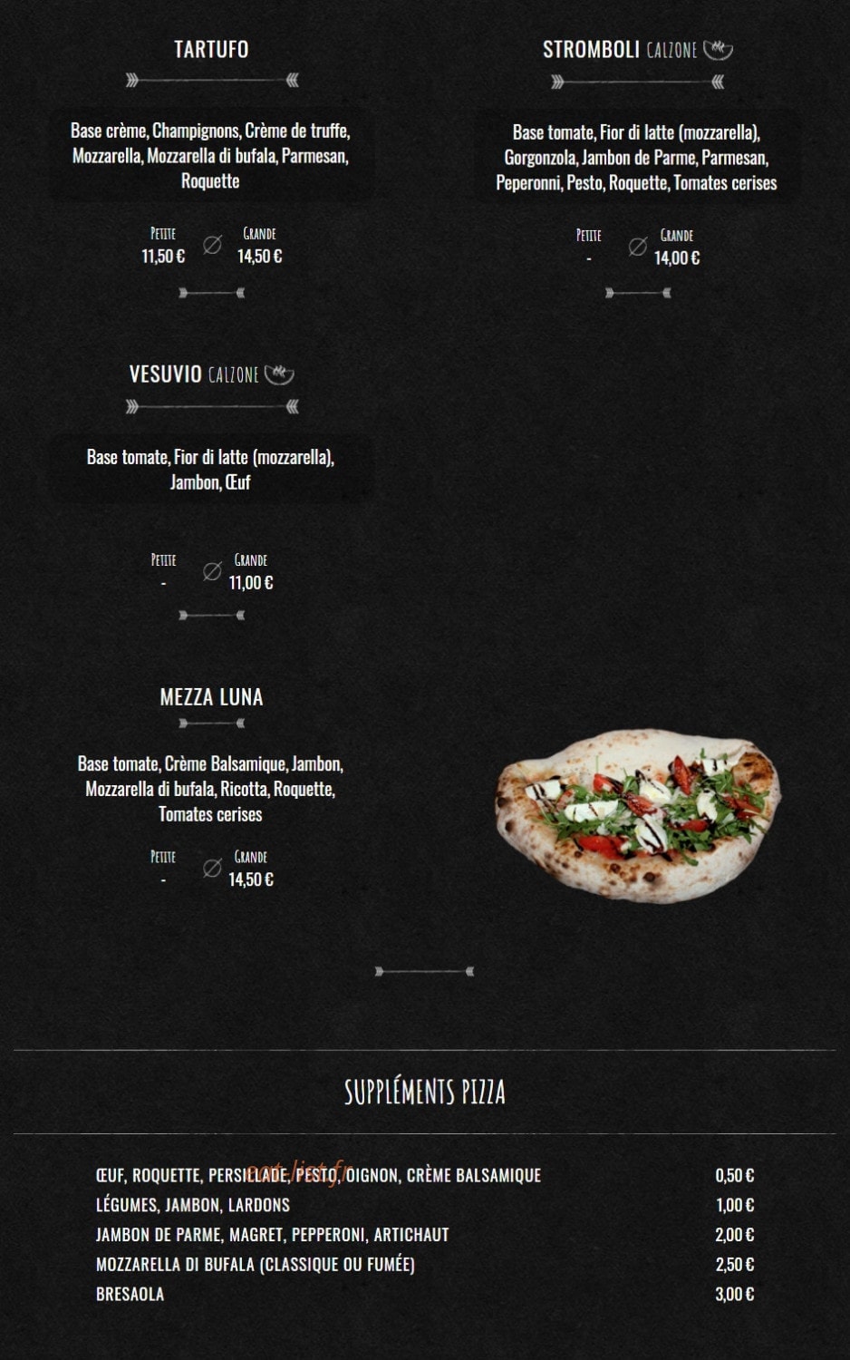 Pizzeria d' Alexis — carte page 4
