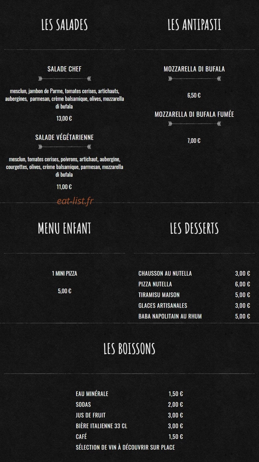 Pizzeria d' Alexis — carte page 5
