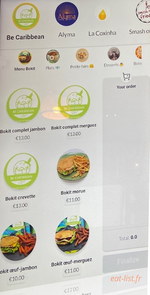 Popafood — carte page 1