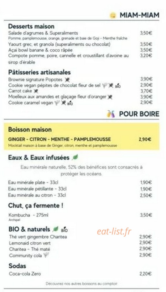 Popotes — carte page 2
