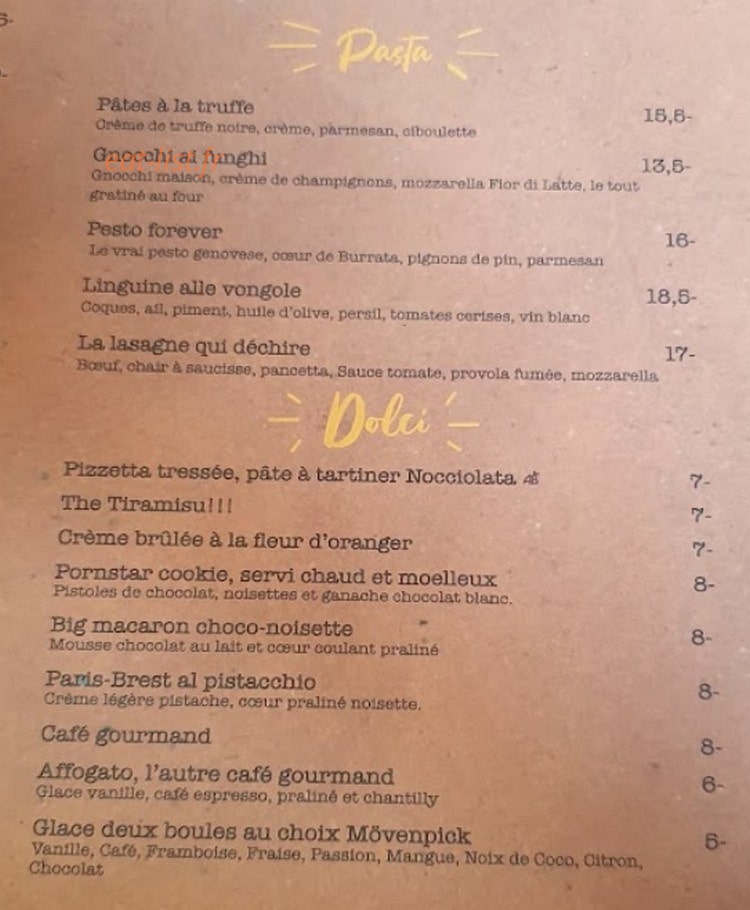 Prima Bonheur — carte page 1