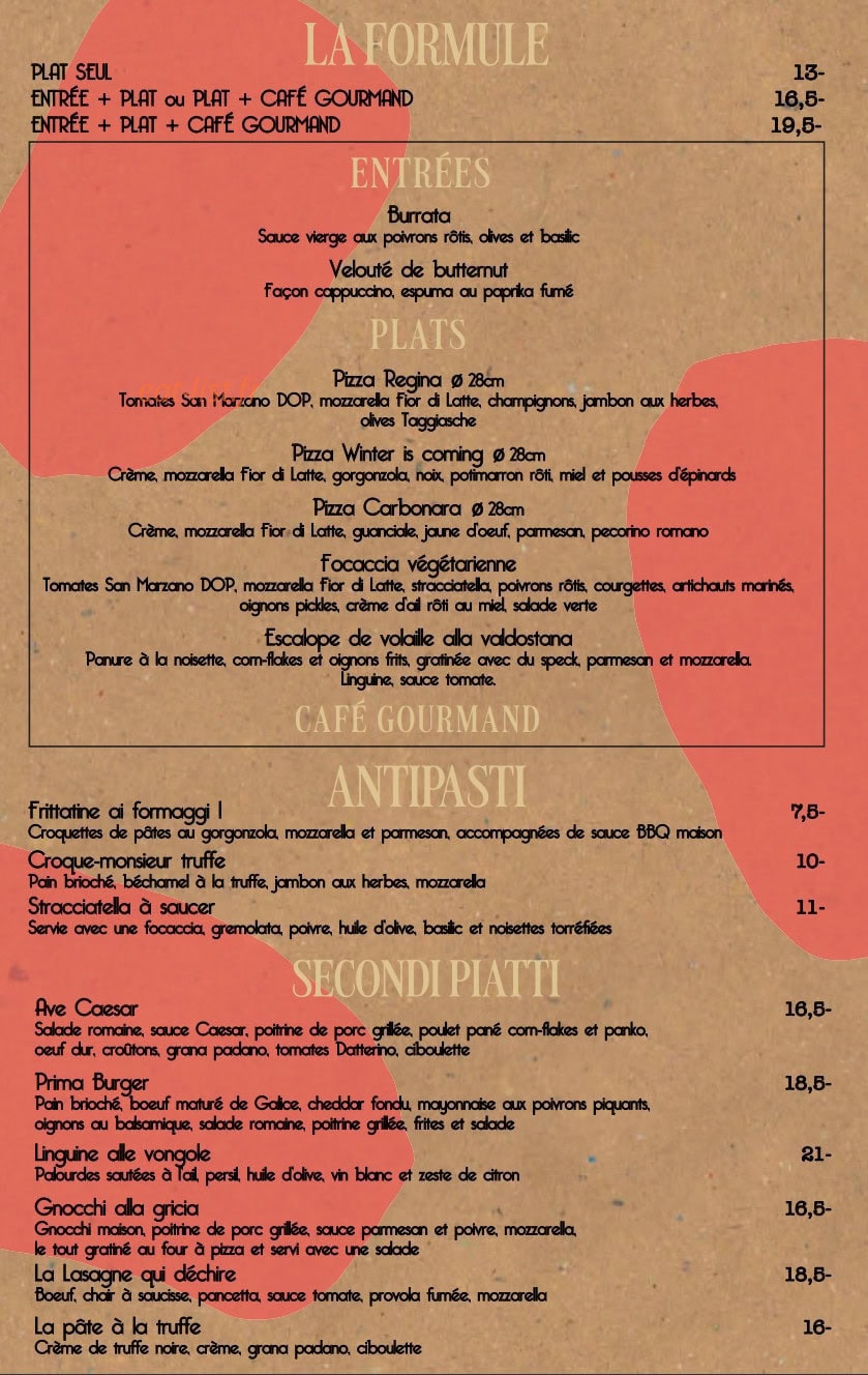 Prima Circus — carte page 1