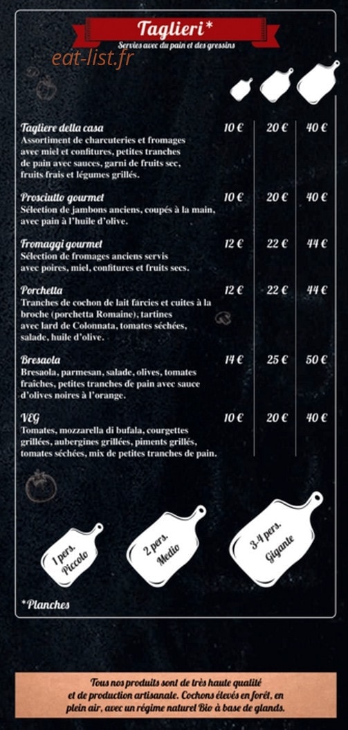 Prosciutteria — carte page 3