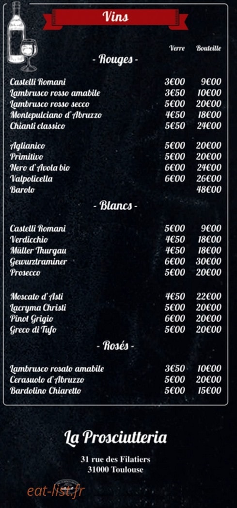 Prosciutteria — carte page 6