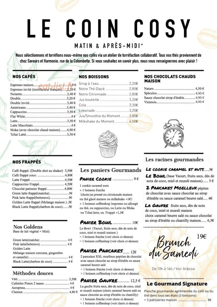 Racine café — carte page 2