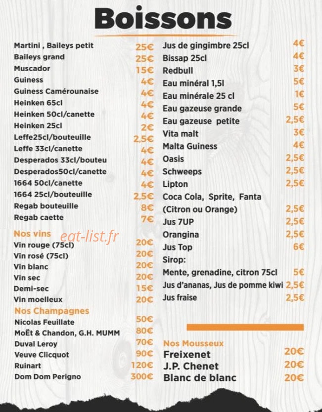 Restaurant LE 224 — carte page 4
