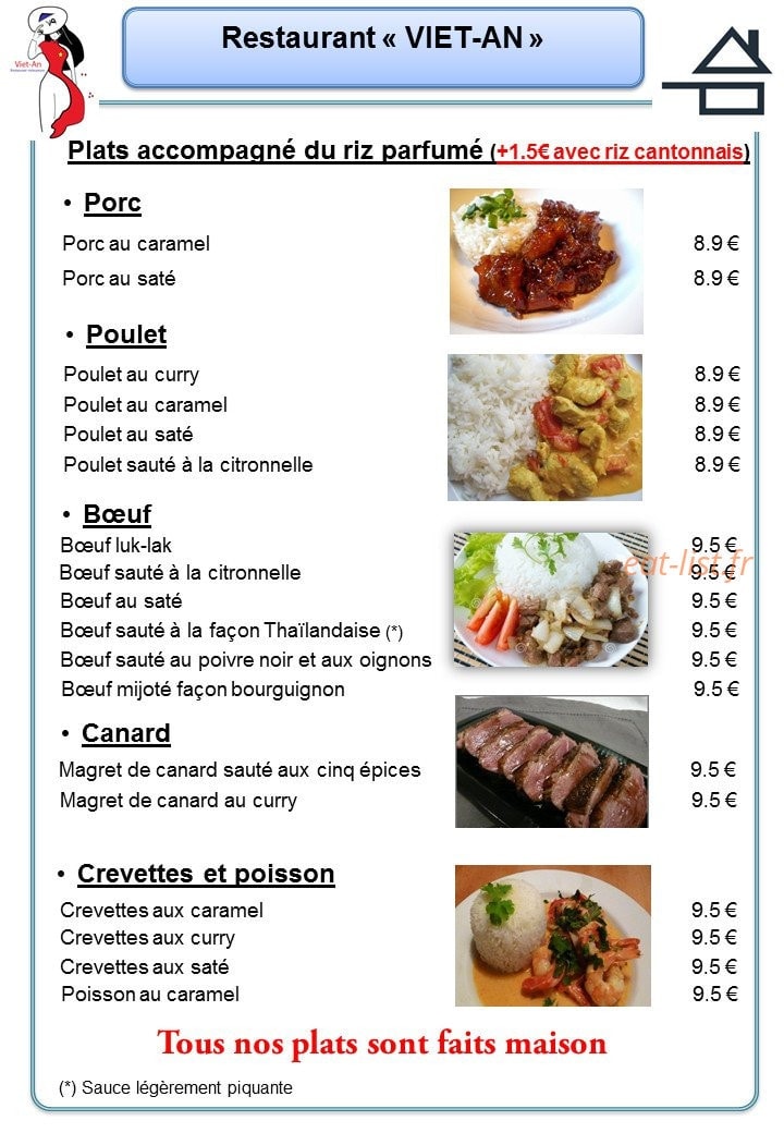 Restaurant Viet-An — carte page 4