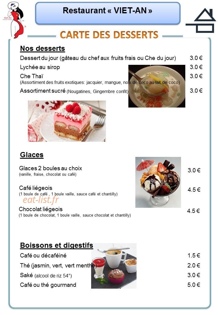 Restaurant Viet-An — carte page 5