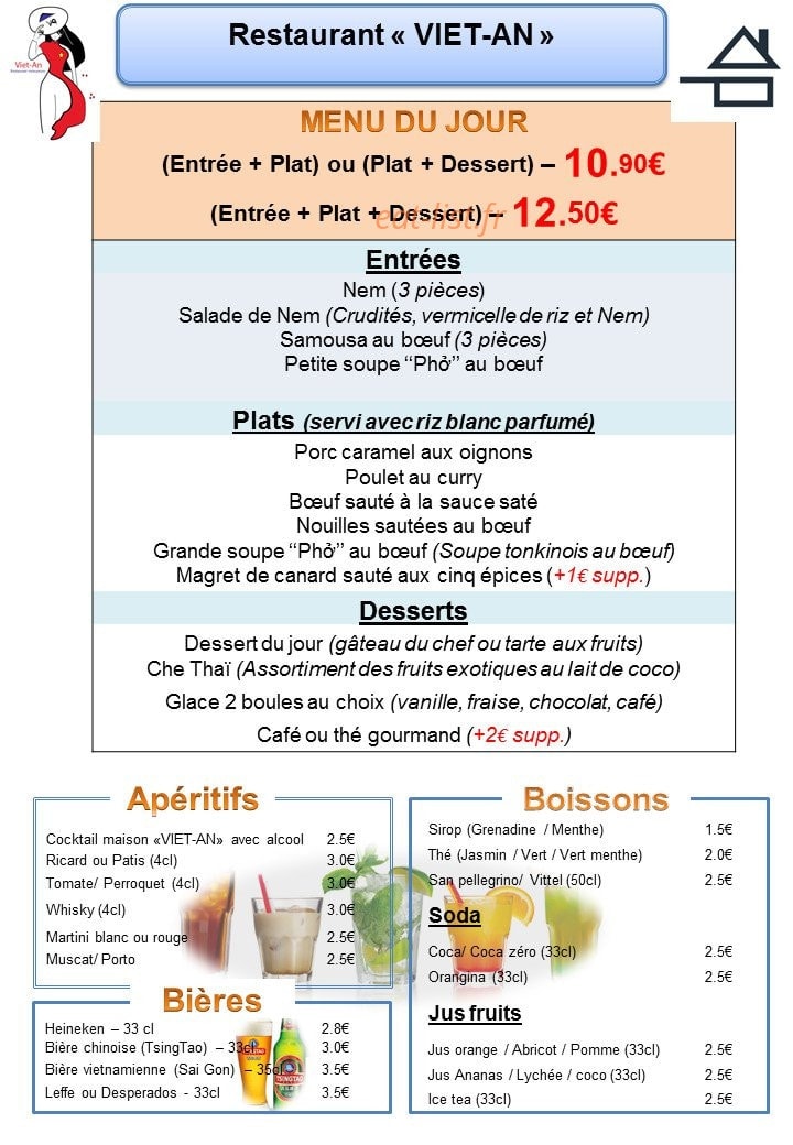 Restaurant Viet-An — carte page 2
