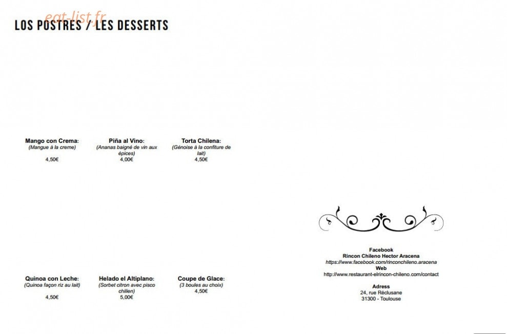 Rincón Chileno — carte page 9
