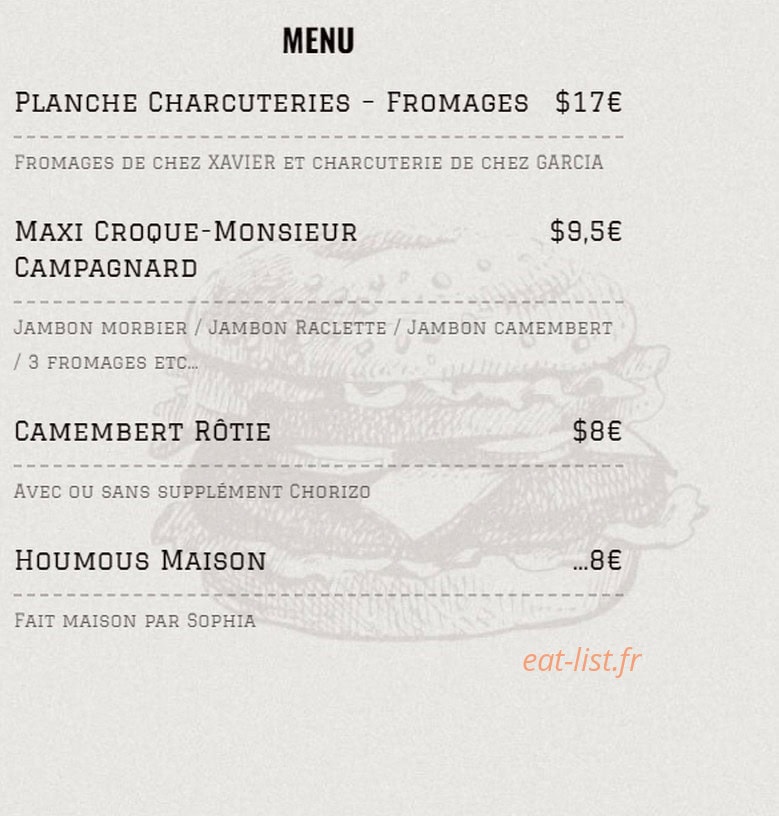 Rooster & Beer — carte page 1